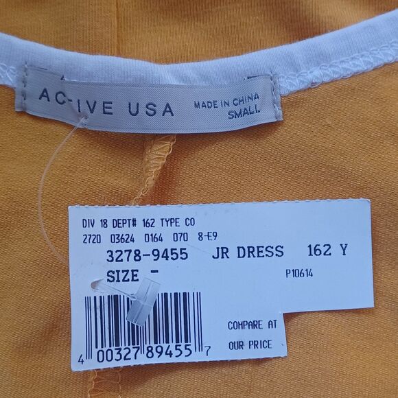 Active USA Juniors Orange Small Romper Y2K‎ Biker Shorts Jumpsuit Style # P10614 - Picture 3 of 6